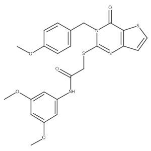 N-(3,5-dimethoxyphenyl)-2-{[3-(4-methoxybenzyl)-4-oxo-3,4-dihydrothieno[3,2-d]pyrimidin-2-yl]sulfanyl}acetamide Structure
