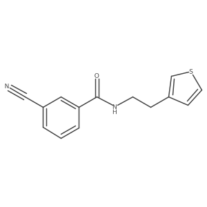 3-cyano-N-(2-(thiophen-3-yl)ethyl)benzamide Structure