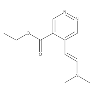 Ethyl (e)-5-(2-(dimethylamino)vinyl)pyridazine-4-carboxylate结构式