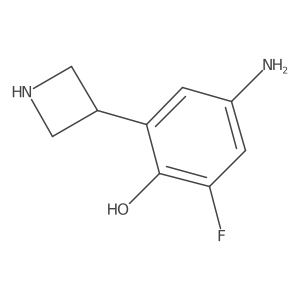 Phenol, 4-amino-2-(3-azetidinyl)-6-fluoro- Structure
