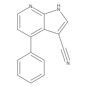 4-Phenyl-1H-pyrrolo[2,3-b]pyridine-3-carbonitrile结构式