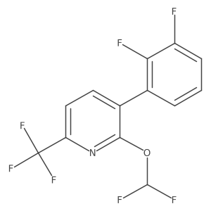 2-(Difluoromethoxy)-3-(2,3-difluorophenyl)-6-(trifluoromethyl)pyridine结构式