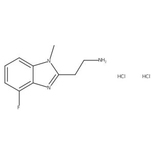 2-(4-fluoro-1-methyl-1H-1,3-benzodiazol-2-yl)ethan-1-amine dihydrochloride结构式