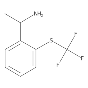 1-{2-[(Trifluoromethyl)sulfanyl]phenyl}ethan-1-amine Structure