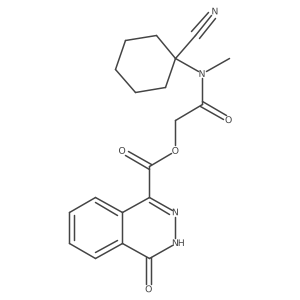 [(1-Cyanocyclohexyl)(methyl)carbamoyl]methyl 4-oxo-3,4-dihydrophthalazine-1-carboxylate Structure