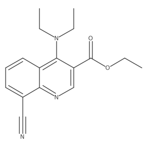 Ethyl 8-cyano-4-(diethylamino)quinoline-3-carboxylate结构式