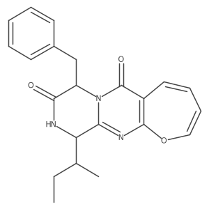 (8R,11S)-10,11-Dihydro-11-[(1S)-1-methylpropyl]-8-(phenylmethyl)-6H-oxepino[2,3-d]pyrazino[1,2-a]pyrimidine-6,9(8H)-dione结构式