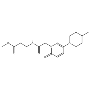 methyl N-{[3-(4-methylpiperidin-1-yl)-6-oxopyridazin-1(6H)-yl]acetyl}-beta-alaninate Structure