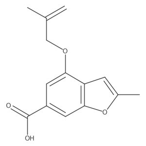 2-Methyl-4-((2-methylallyl)oxy)benzofuran-6-carboxylicacid Structure