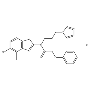 N-(3-(1H-imidazol-1-yl)propyl)-N-(5-chloro-4-methylbenzo[d]thiazol-2-yl)-2-phenoxyacetamide hydrochloride Structure