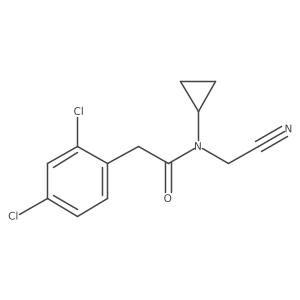 N-(cyanomethyl)-N-cyclopropyl-2-(2,4-dichlorophenyl)acetamide Structure