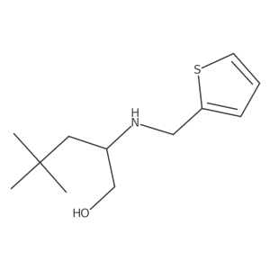 4,4-Dimethyl-2-((thiophen-2-ylmethyl)amino)pentan-1-ol结构式