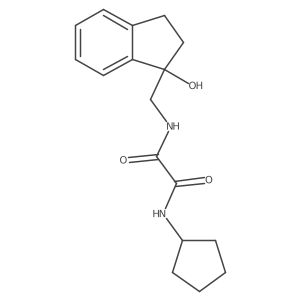 N1-cyclopentyl-N2-((1-hydroxy-2,3-dihydro-1H-inden-1-yl)methyl)oxalamide结构式