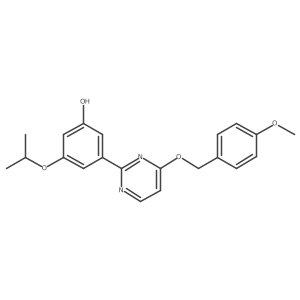 3-Isopropoxy-5-(4-((4-methoxybenzyl)oxy)pyrimidin-2-yl)phenol Structure