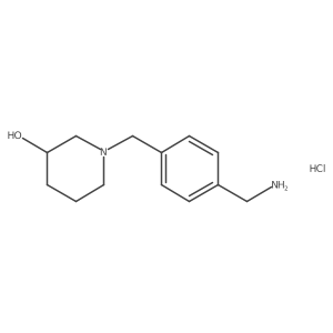 1-(4-Aminomethyl-benzyl)-piperidin-3-ol hydrochloride Structure