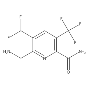 2-(Aminomethyl)-3-(difluoromethyl)-5-(trifluoromethyl)pyridine-6-carboxamide Structure