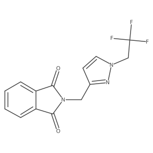 2-{[1-(2,2,2-trifluoroethyl)-1H-pyrazol-3-yl]methyl}-1H-isoindole-1,3(2H)-dione结构式