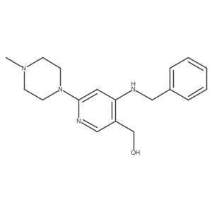 [4-Benzylamino-6-(4-methyl-piperazin-1-yl)-pyridin-3-yl]-methanol结构式