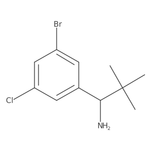 (S)-1-(3-bromo-5-chlorophenyl)-2,2-dimethylpropan-1-amine Structure