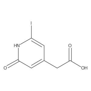 (2-Hydroxy-6-iodopyridin-4-YL)acetic acid结构式