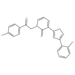 3-(3-(2-chlorophenyl)-1,2,4-oxadiazol-5-yl)-1-(2-(4-fluorophenyl)-2-oxoethyl)pyridin-2(1H)-one Structure