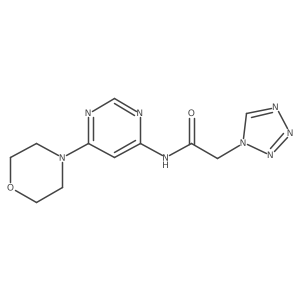 N-(6-morpholinopyrimidin-4-yl)-2-(1H-tetrazol-1-yl)acetamide结构式