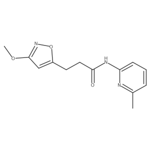 3-(3-methoxy-1,2-oxazol-5-yl)-N-(6-methylpyridin-2-yl)propanamide Structure