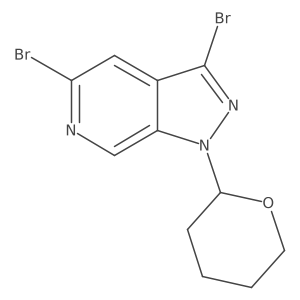 3,5-Dibromo-1-(tetrahydro-2H-pyran-2-yl)-1H-pyrazolo[3,4-c]pyridine Structure