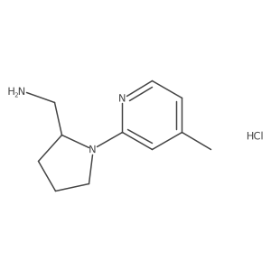 (1-(4-Methylpyridin-2-yl)pyrrolidin-2-yl)methanamine hydrochloride结构式