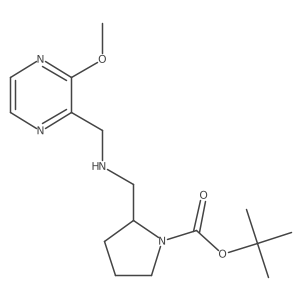 tert-Butyl 2-((((3-methoxypyrazin-2-yl)methyl)amino)methyl)pyrrolidine-1-carboxylate Structure