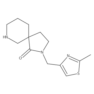 2-((2-Methylthiazol-4-yl)methyl)-2,7-diazaspiro[4.5]decan-1-one结构式