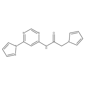 N-(6-(1H-pyrazol-1-yl)pyrimidin-4-yl)-2-(1H-pyrrol-1-yl)acetamide Structure