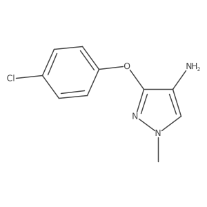 3-(4-Chlorophenoxy)-1-methyl-1H-pyrazol-4-amine结构式