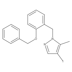 4-Iodo-5-methyl-1-[(2-phenylmethoxyphenyl)methyl]pyrazole结构式