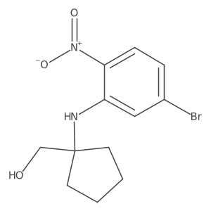 Cyclopentanemethanol, 1-[(5-bromo-2-nitrophenyl)amino]- Structure