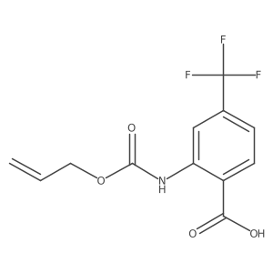 2-{[(Prop-2-en-1-yloxy)carbonyl]amino}-4-(trifluoromethyl)benzoic acid Structure
