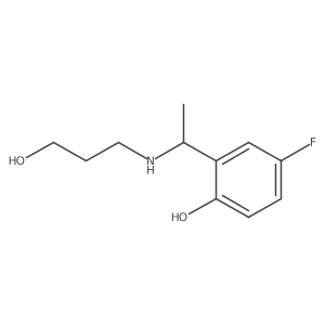 4-Fluoro-2-{1-[(3-hydroxypropyl)amino]ethyl}phenol Structure