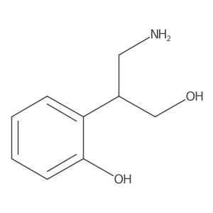 2-(1-Amino-3-hydroxypropan-2-yl)phenol结构式