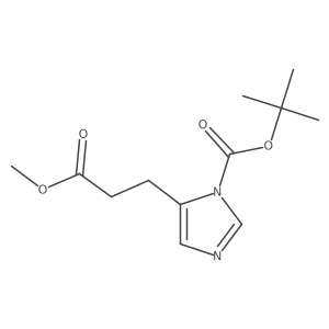 Tert-butyl 5-(3-methoxy-3-oxopropyl)-1H-imidazole-1-carboxylate结构式