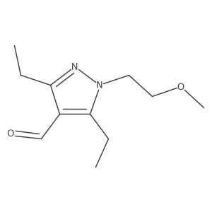 3,5-diethyl-1-(2-methoxyethyl)-1H-pyrazole-4-carbaldehyde Structure