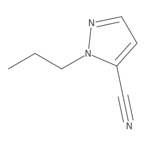 1-Propyl-1H-pyrazole-5-carbonitrile结构式