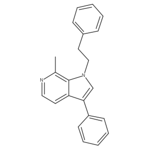 1h-Pyrrolo[2,3-c]pyridine,7-methyl-3-phenyl-1-(2-phenylethyl)-结构式