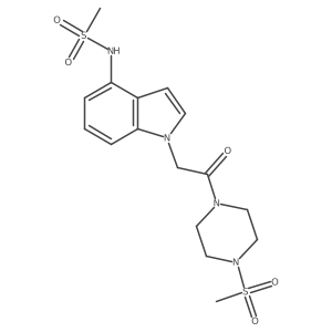 N-(1-{2-[4-(methylsulfonyl)piperazin-1-yl]-2-oxoethyl}-1H-indol-4-yl)methanesulfonamide Structure