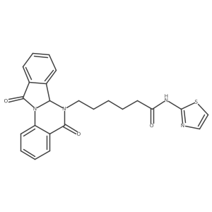 6-(5,11-dioxo-6a,11-dihydroisoindolo[2,1-a]quinazolin-6(5H)-yl)-N-(1,3-thiazol-2-yl)hexanamide结构式