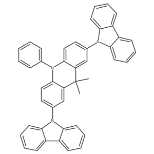 2,7-Di-9H-carbazol-9-yl-9,10-dihydro-9,9-dimethyl-10-phenylacridine Structure