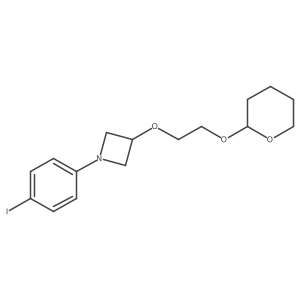 1-(4-Iodophenyl)-3-[2-(tetrahydropyran-2-yloxy)ethoxy]azetidine结构式