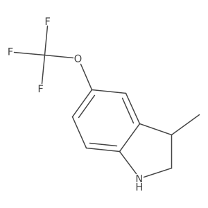3-Methyl-5-(trifluoromethoxy)-2,3-dihydro-1H-indole结构式