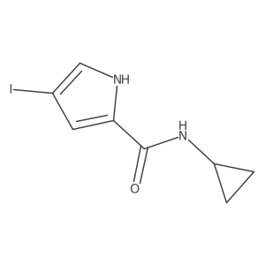 N-Cyclopropyl-4-iodo-1H-pyrrole-2-carboxamide Structure