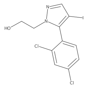1H-Pyrazole-1-ethanol, 5-(2,4-dichlorophenyl)-4-iodo-结构式