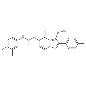 N-(3,4-Dimethylphenyl)-2-[2-(4-fluorophenyl)-3-(hydroxymethyl)-4-oxo-4H,5H-pyrazolo[1,5-A]pyrazin-5-YL]acetamide Structure